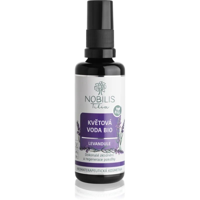 Nobilis Tilia Floral Water BIO Levandule bőrtisztító víz nyugtató hatással 50 ml
