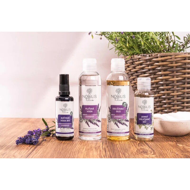 Nobilis Tilia Floral Water BIO Levandule bőrtisztító víz nyugtató hatással 50 ml