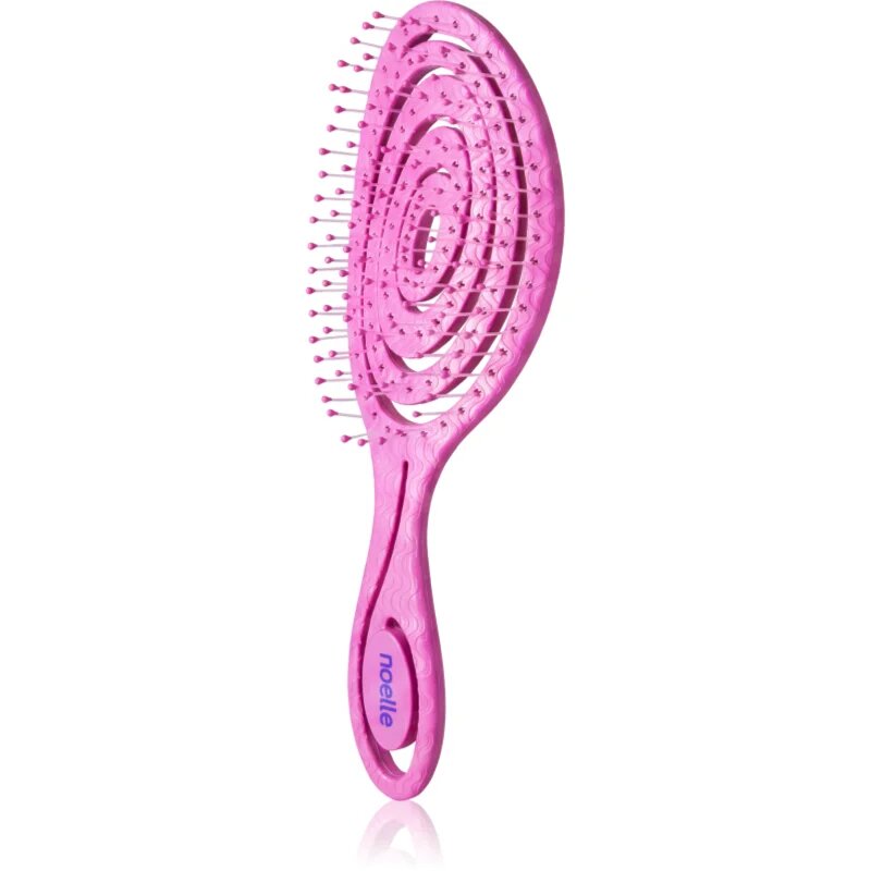 Noelle Hairbrush lapos kefe Pink Spiral 1 db