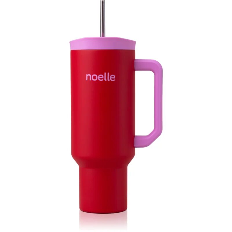 Noelle Tumbler rozsdamentes termosz szívószállal Red 1 db
