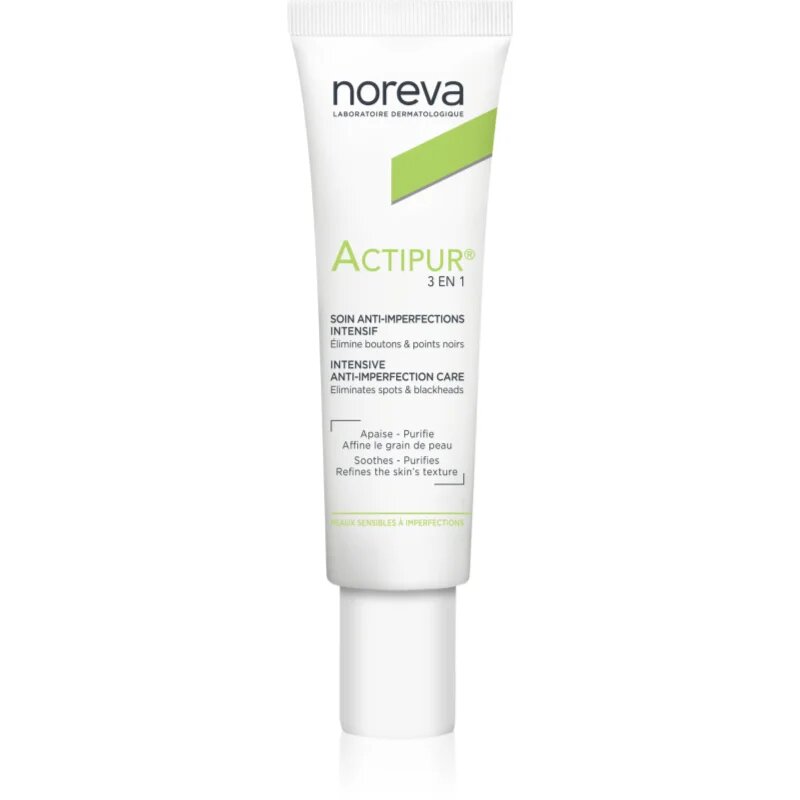 Noreva Actipur 3-in-1 Anti-Blemish Care arcápolás a pattanásos bőr hibáira 30 ml
