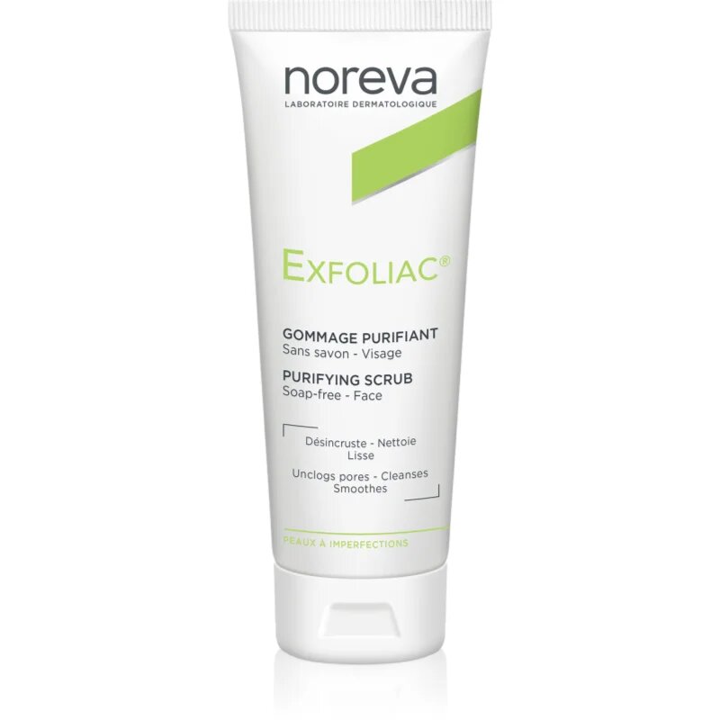 Noreva Exfoliac Purifying Scrub tisztító peeling a problémás bőrre 50 ml