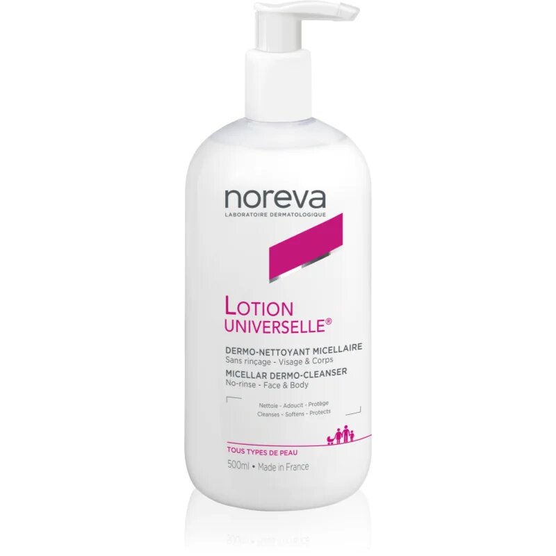 Noreva Lotion Universelle Micellar Dermo-Cleanser micellás tej arcra és testre az érzékeny arcbőrre 500 ml