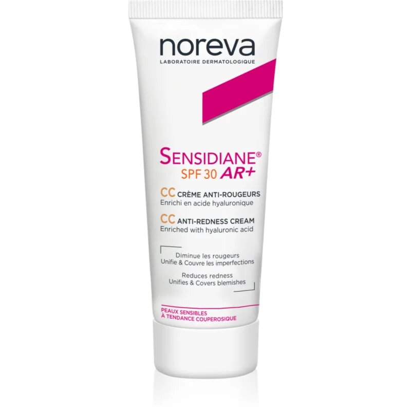 Noreva Sensidiane AR+ CC Cream CC krém a bőr vörössége ellen SPF 30 40 ml