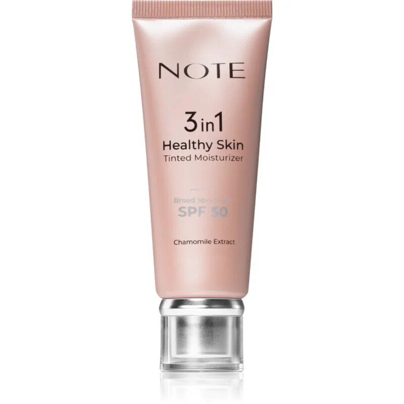 Note Cosmetique 3 in 1 Healthy Skin tónusegyesítő hidratáló krém SPF 50 30 ml