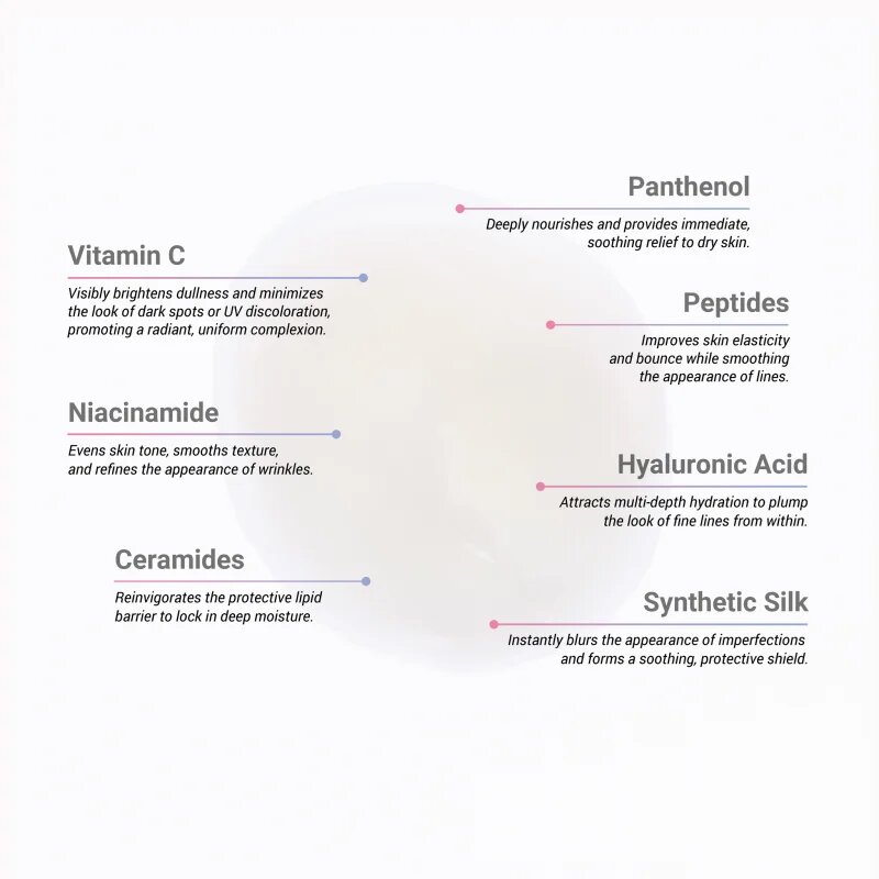 Notino Anti-Aging Cream with Peptides Vitamin C Ceramides Hyaluronic Acid Niacinamide & Pantheno nappali és éjszakai krém a bőröregedés ellen 50 m