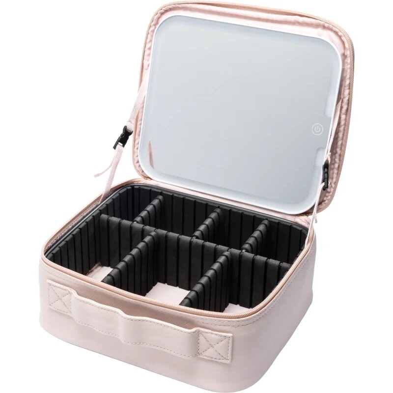 Notino Beauty Box With LED Mirror kozmetikai doboz LED-tükörrel Pink 1 db
