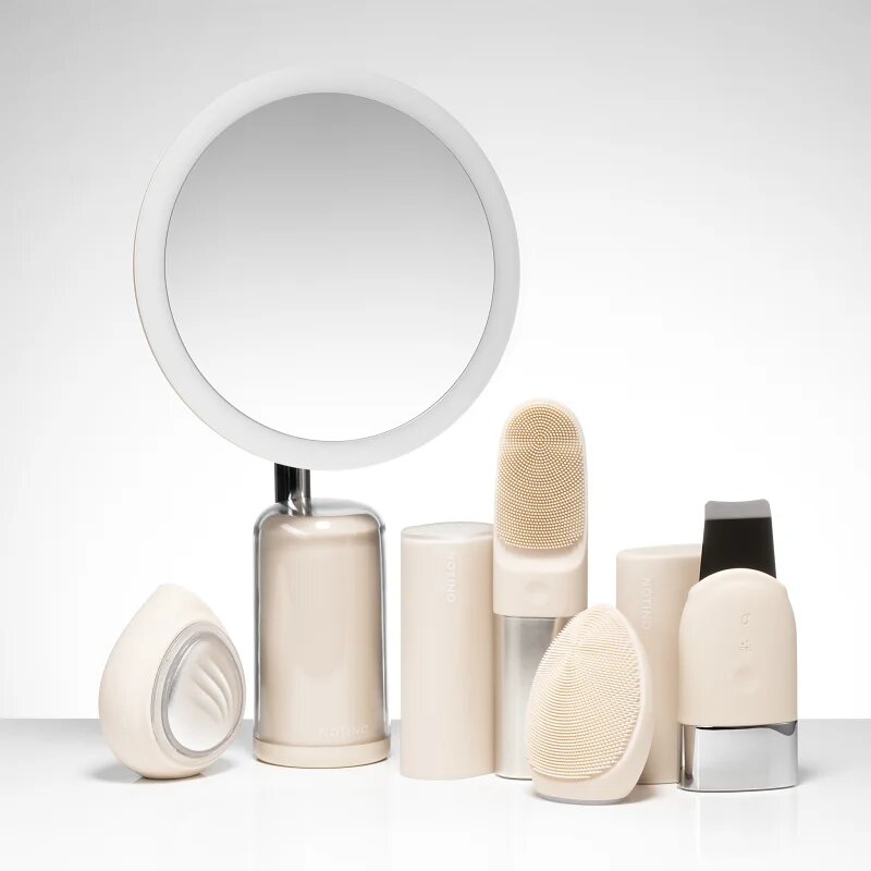 Notino Beauty Electro Collection Facial cleansing brush and heating eye massager arctisztító kefe és melegítő szemmasszírozó 1 db