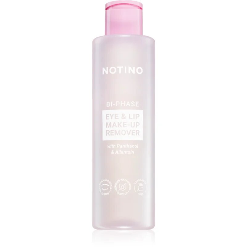 Notino Bi-Phase Eye & Lip Make-up Remover with Panthenol & Allantoin kétfázisú sminklemosó vízálló szem- és ajaksminkhez 200 ml