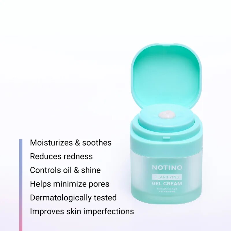 Notino Clarifying Gel Cream with Salicylic Acid and Niacinamide finoman tisztító géles krém szalicilsavval és niacinamiddal 50 ml
