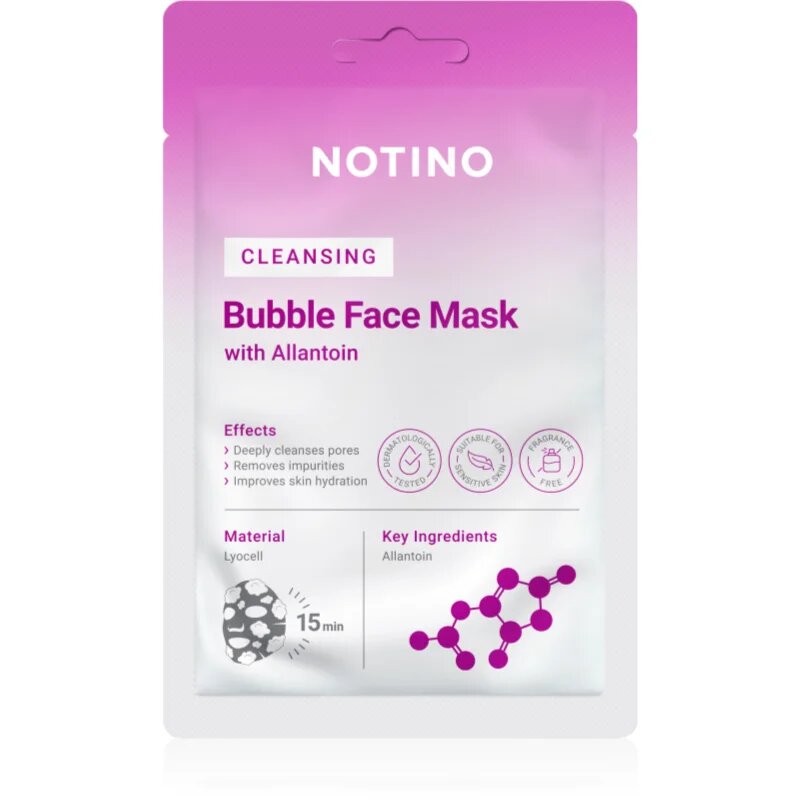 Notino Cleansing Bubble Face Mask with Allantoin tisztító maszk az arcra 20 g