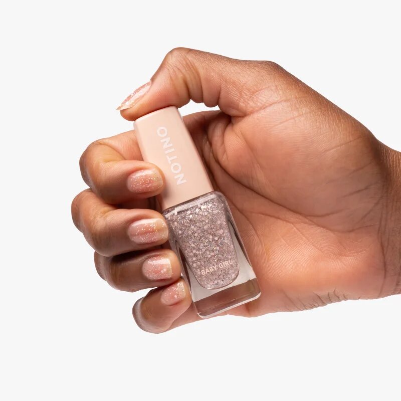 Notino Glitter Topper fedő körömlakk csillámporral Baby Girl 10 ml
