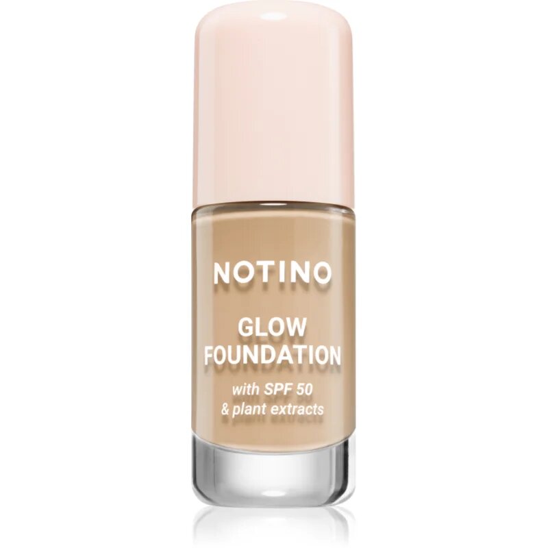 Notino Glow Foundation With SPF 50 & Plant Extracts élénkítő make-up SPF 50 02 Light Warm 30 ml