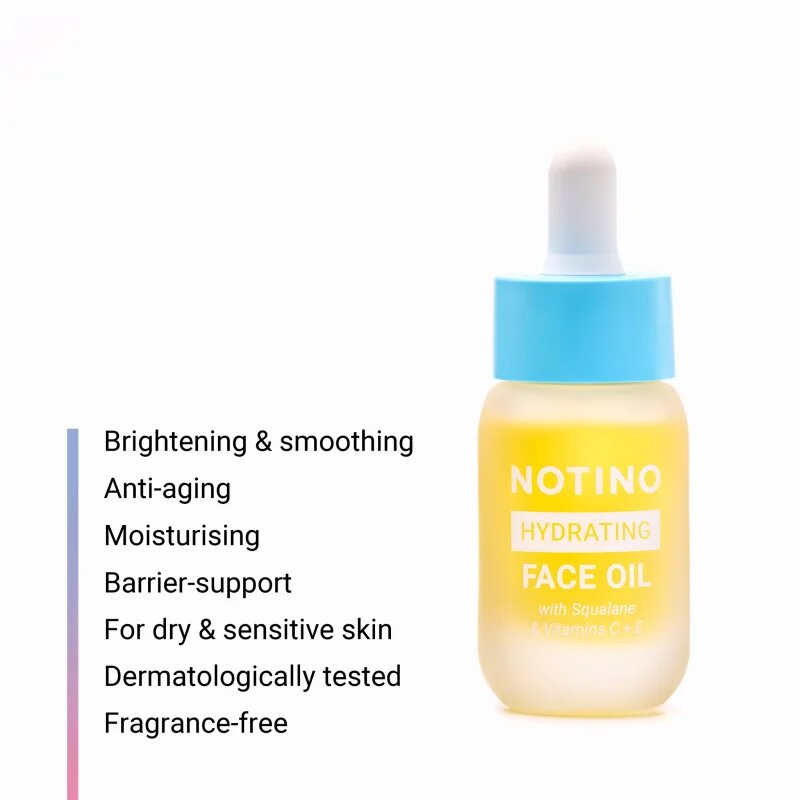 Notino Hydrating Face Oil with Squalane & Vitamins C + E világosító olaj C vitamin 15 ml