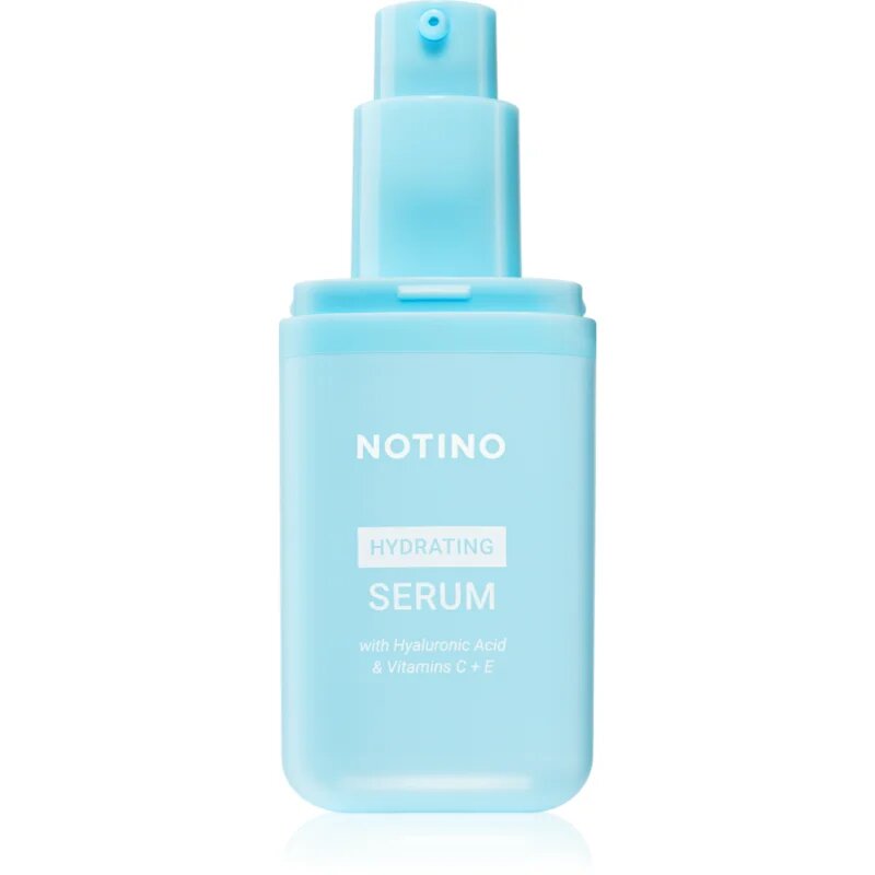Notino Hydrating Serum with Hyaluronic Acid & Vitamins C + E hidratáló szérum az élénk és kisimított arcbőrért 30 ml