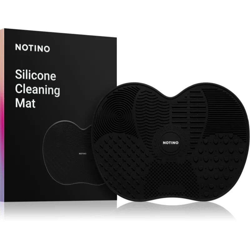 Notino Makeup Brushes Silicone Cleaning Mat For Make-Up Brushes tisztító ecset alátét Black 1 db