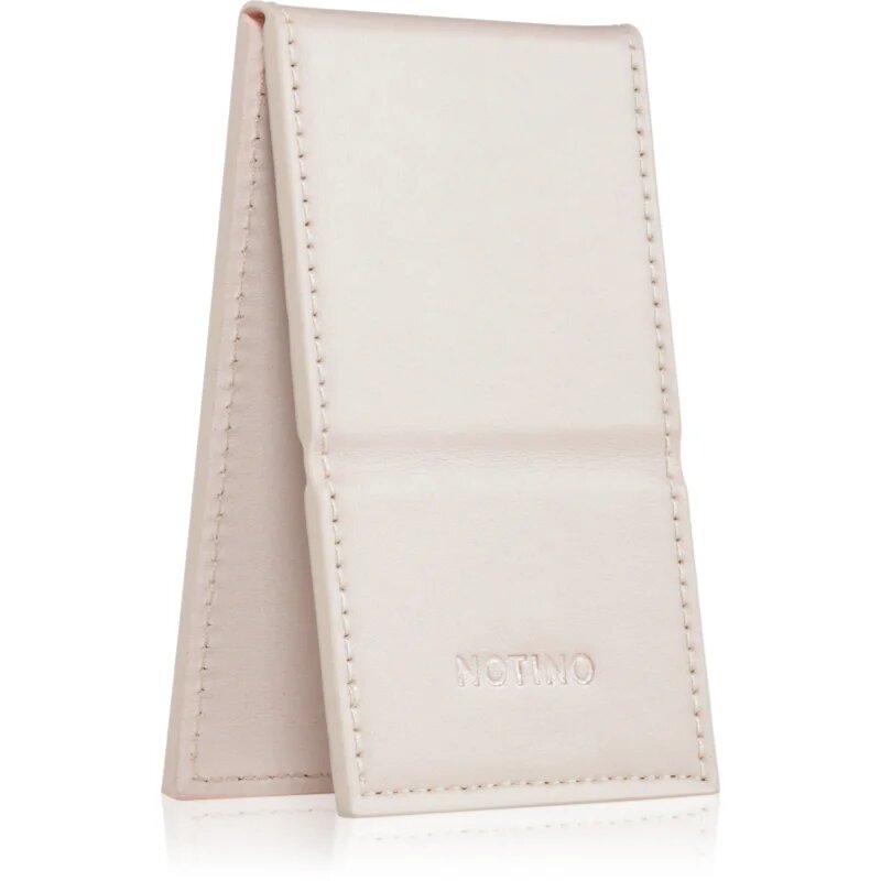 Notino Mirrors Compact Mirror kozmetikai tükör Leatherette Beige 1 db