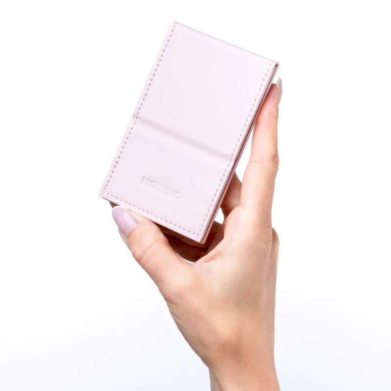 Notino Mirrors Compact Mirror kozmetikai tükör Leatherette Beige 1 db