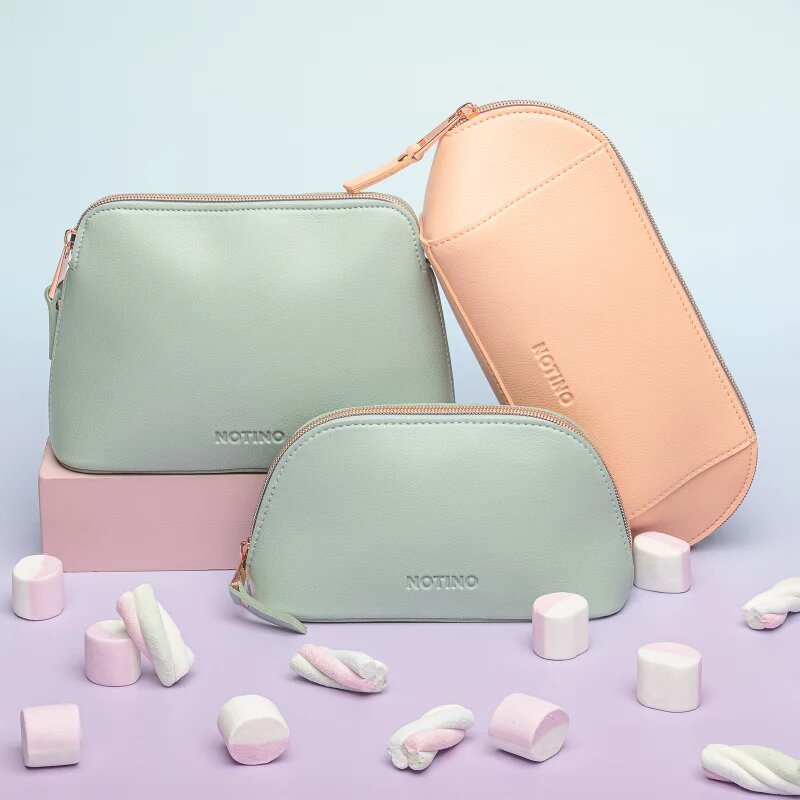 Notino Pastel Collection Cosmetic bag kozmetikai táska Green 1 db