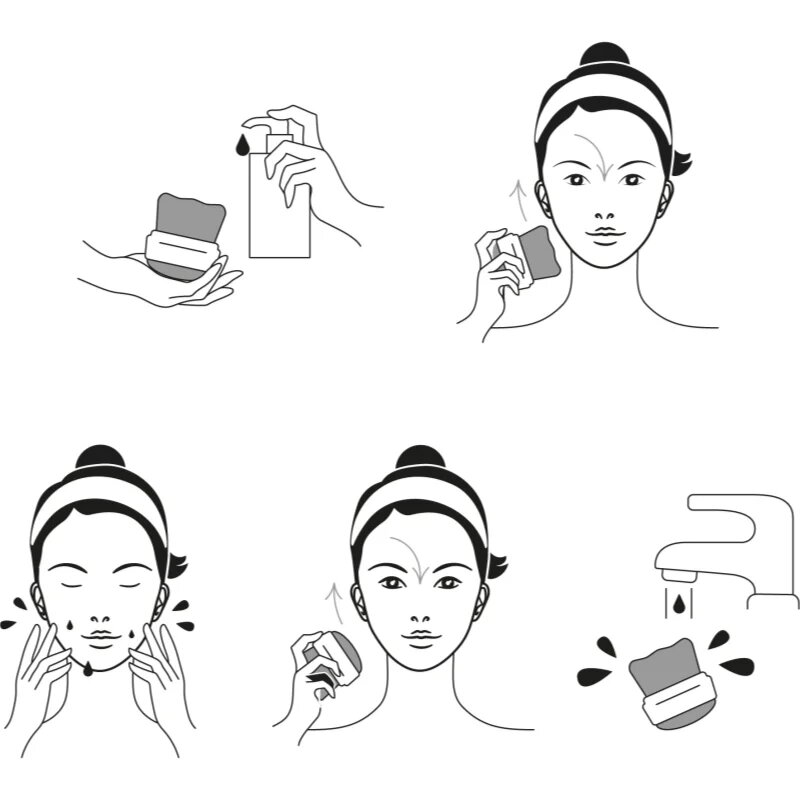Notino Spa Collection Double-sided cleansing brush tisztító kefe arcra Grey