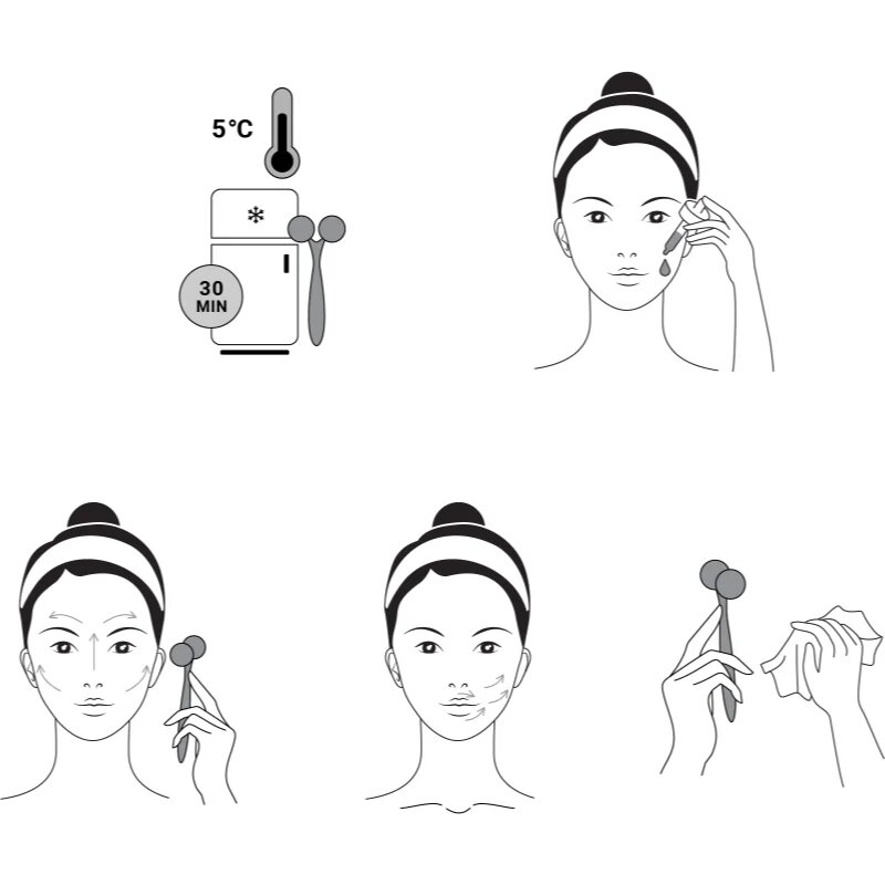 Notino Spa Collection Face massage tool masszázs szegédeszköz az arcra Silver 1 db