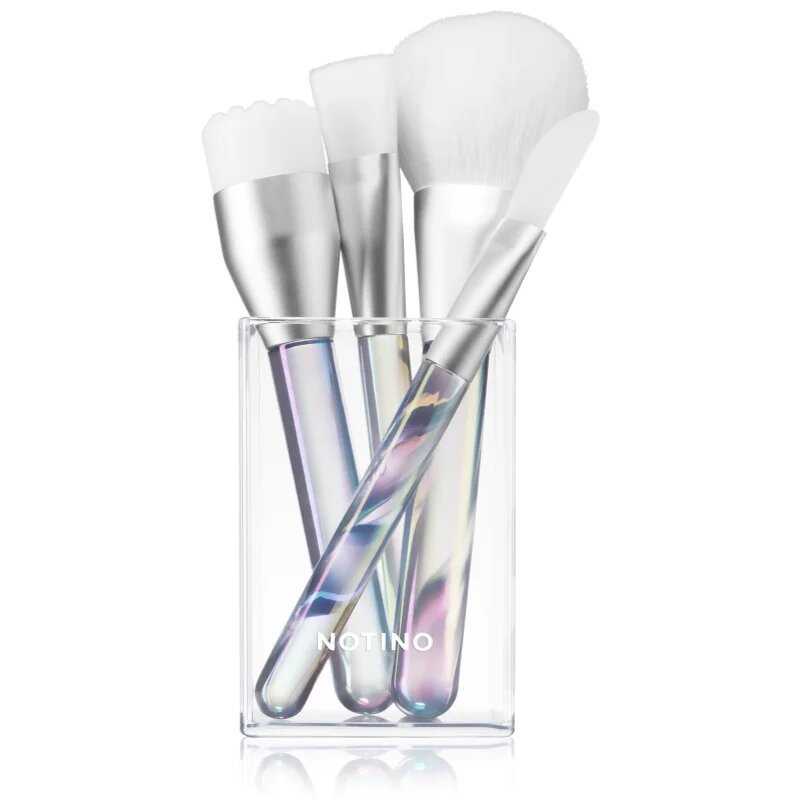 Notino Spa Collection Skincare brush set with stand arcápoló ecsetszett