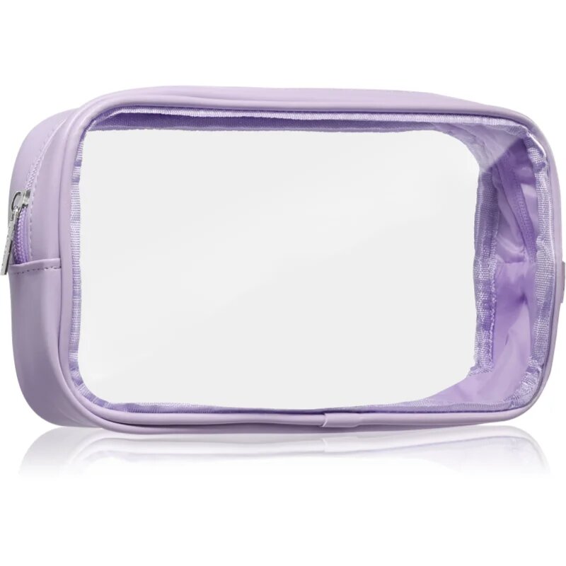 Notino Travel Collection Medium Clear Organizer átlátszó kozmetikai táska M Purple 24x125x5 cm 1 db