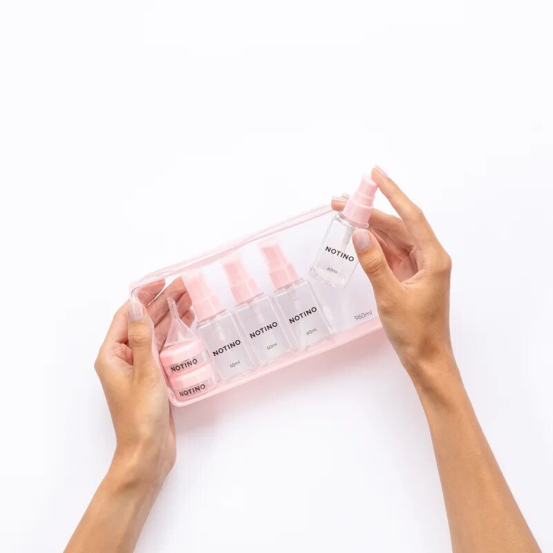 Notino Travel Collection Travel Bottle Set utazóflakonok Pink
