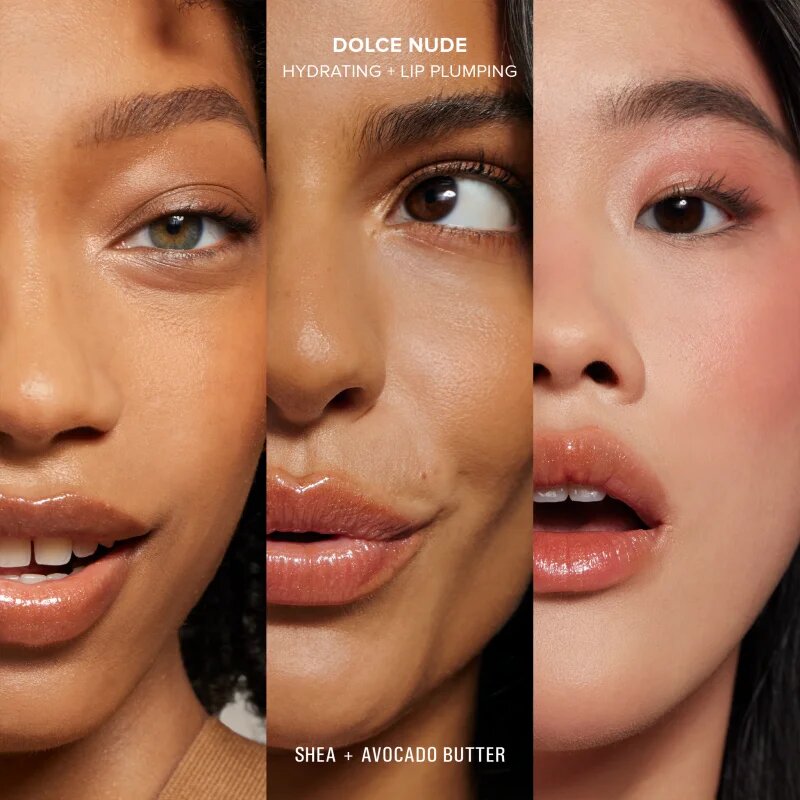 Nudestix Nudeskin Hydrating Peptide Lip Butter Mélyen tápláló vaj az ajkakra árnyalat Dolce Nude 10 ml