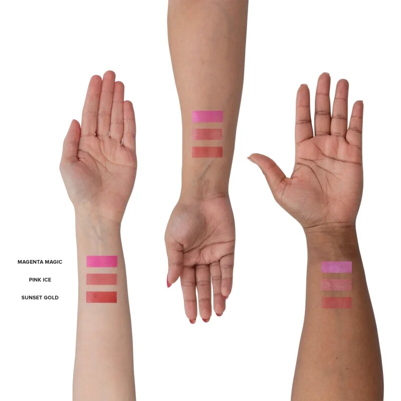 Nudestix Nudies Matte + Glow Core multifunkcionális smink a szemre az ajkakra és az arcra árnyalat Pink Ice 6 g