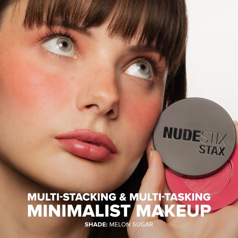 Nudestix Stax All Over Color Blush Balm multifunkcionális smink a szemre az ajkakra és az arcra árnyalat Melon Sugar 2.5 g