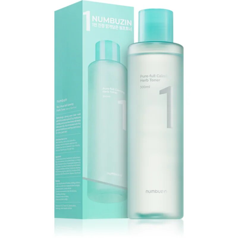 Numbuzin No. 1 Pure-Full Calming Herb Toner nyugtató tonik arcra a problémás bőrre 300 ml