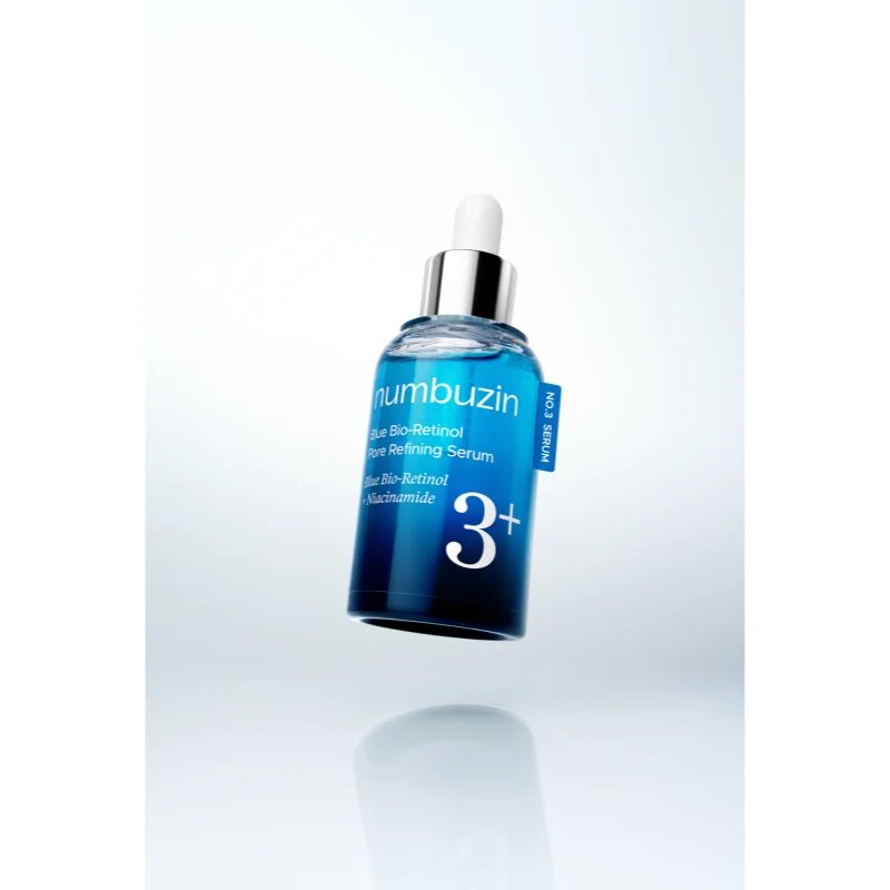 Numbuzin No. 3 Blue Bio-Retinol Pore Refining Serum bőrfeszesítő szérum az arcra a bőr kisimításáért és a pórusok minimalizásáért 30 ml