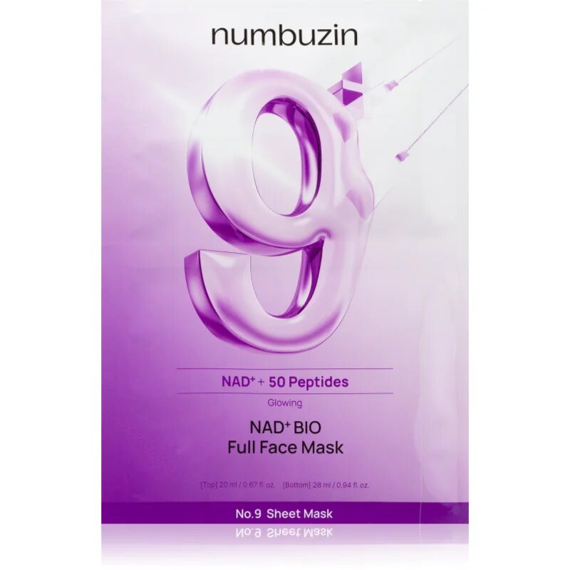Numbuzin No. 9 NAD Bio Lifting-sil Full Face Mask feszesítő kollagén maszk peptidekkel 4 db