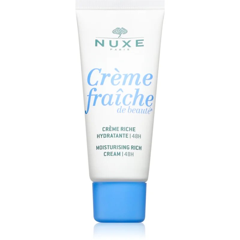 Nuxe Crème Fraîche de Beauté Moisturizing Rich Cream tápláló hidratáló száraz nagyon száraz érzékeny bőrre 30 ml