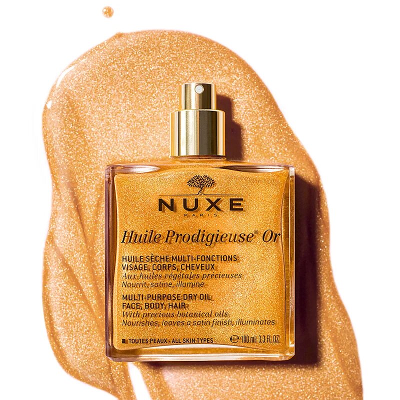 Nuxe Huile Prodigieuse Or multifunkciós csillogó olaj arcra testre és hajra 100 ml