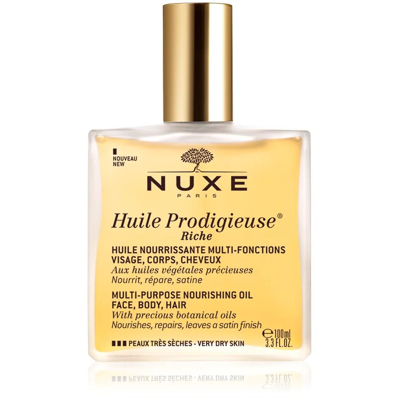 Nuxe Huile Prodigieuse Riche multifunkciós száraz olaj a nagyon száraz bőrre 100 ml