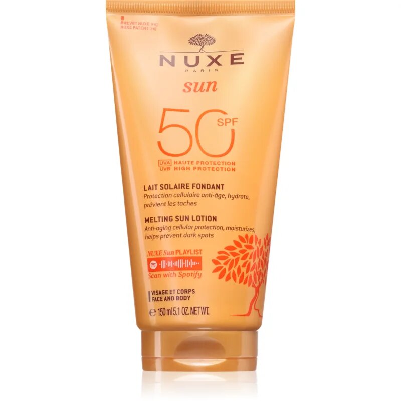 Nuxe Sun Melting Lotion High Protection Napfény elleni védelem SPF 50 150 ml