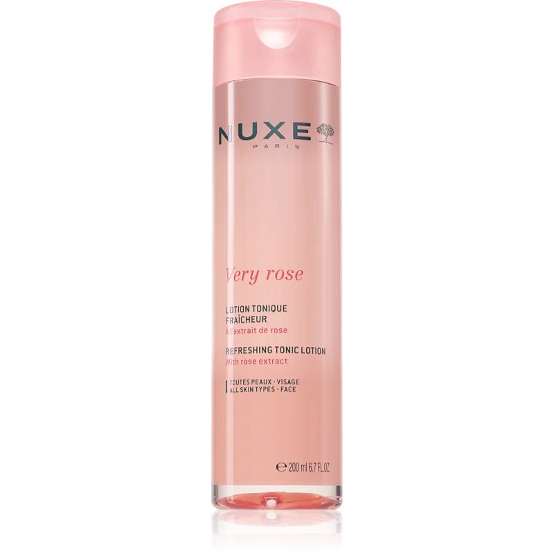 Nuxe Very Rose Refreshing Tonic Lotion frissítő tonik minden bőrtípusra 200 ml