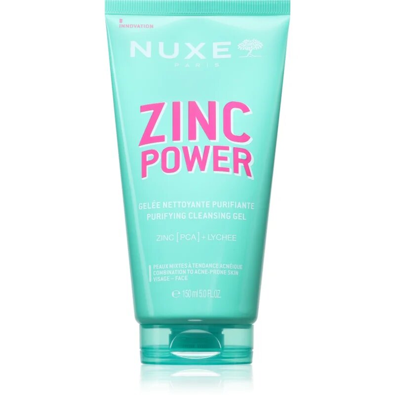 Nuxe Zinc Power Purifying Cleansing Gel tisztító gél a bőr tökéletlenségei ellen 150 ml