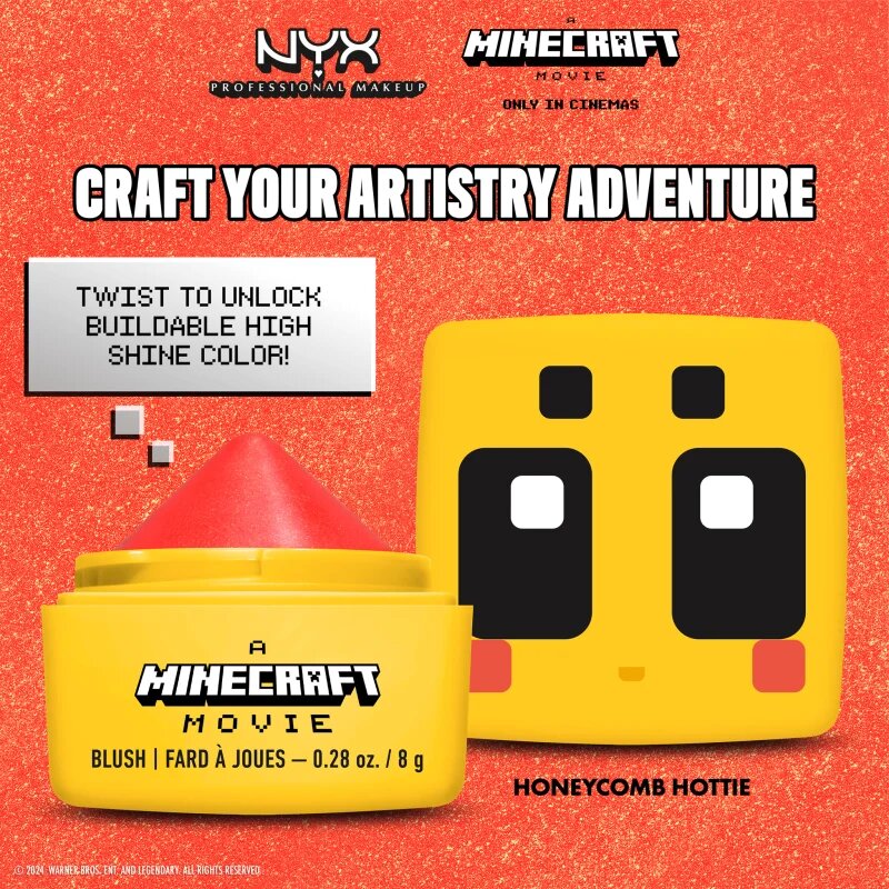 NYX Professional Makeup A Minecraft Movie arcpirosító árnyalat Honeycomb Hottie 8 g