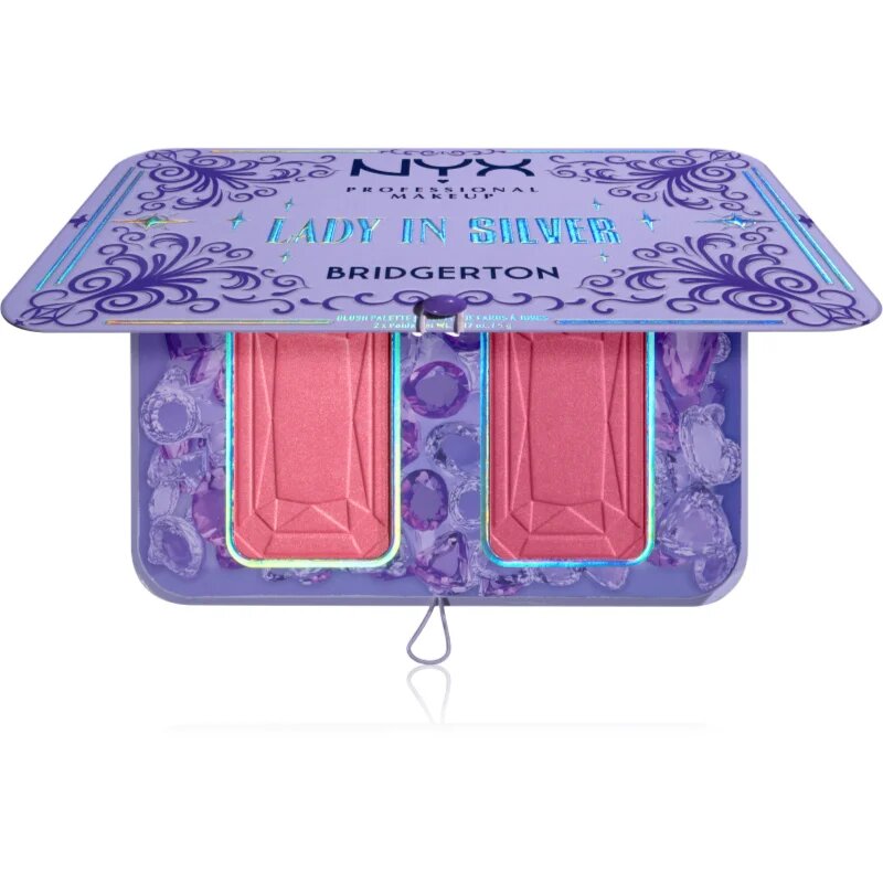 NYX Professional Makeup Bridgerton Royal Blush arcpirosító paletta árnyalat 02 Lady In Silver 2x5 g