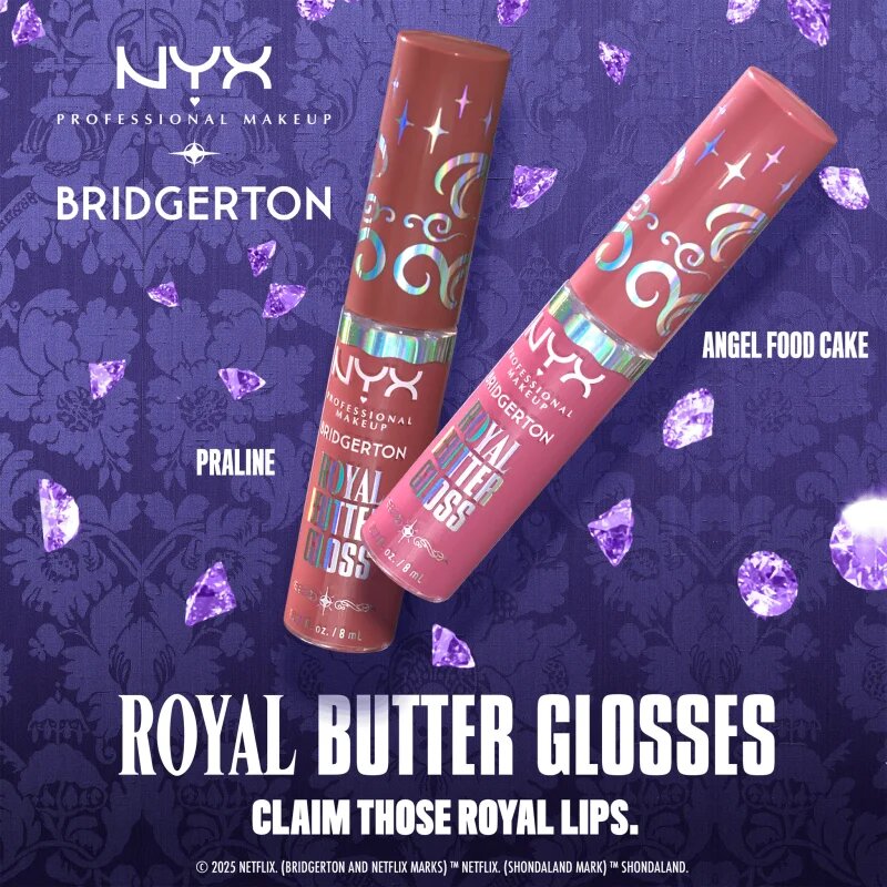 NYX Professional Makeup Bridgerton Royal Butter Gloss ajakfény árnyalat 02 Praline 8 ml