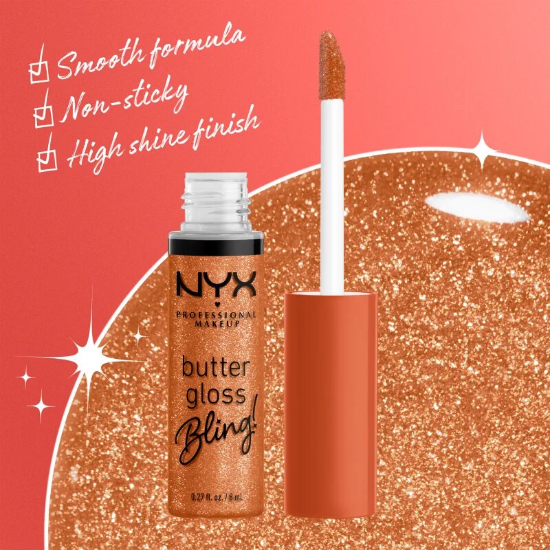 NYX Professional Makeup Butter Gloss Bling ajakfény csillogó árnyalat 03 Pricey 8 ml