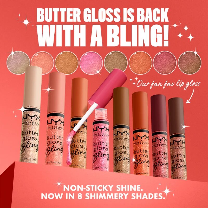 NYX Professional Makeup Butter Gloss Bling ajakfény csillogó árnyalat 03 Pricey 8 ml