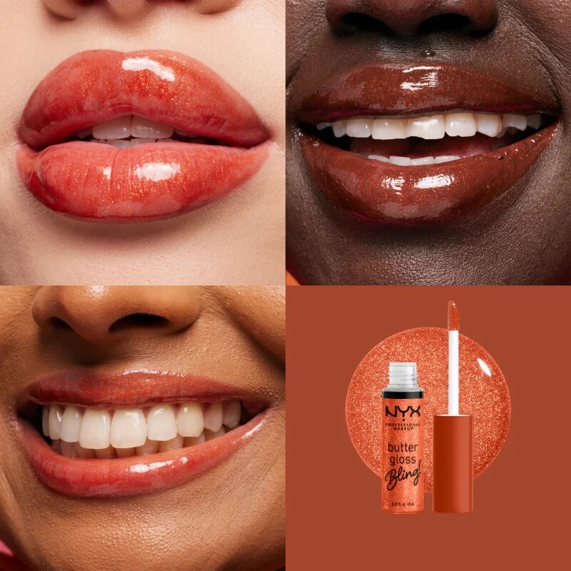 NYX Professional Makeup Butter Gloss Bling ajakfény csillogó árnyalat 06 Shimmer Down 8 ml