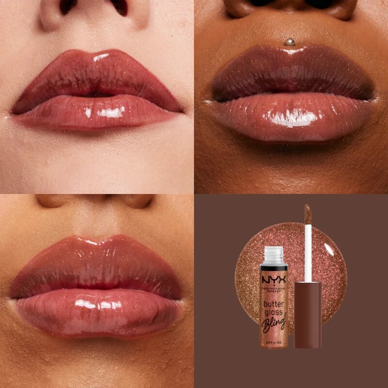 NYX Professional Makeup Butter Gloss Bling ajakfény csillogó árnyalat 08 HU$TLA 8 ml