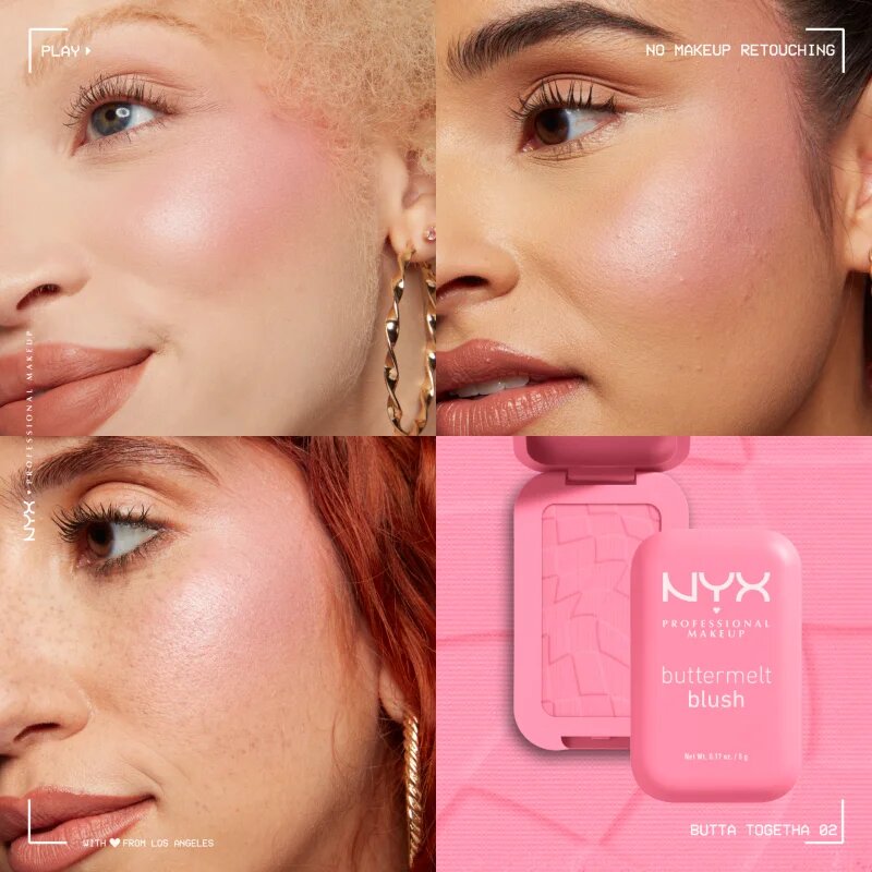NYX Professional Makeup Buttermelt Blush púderes arcpír árnyalat 02 Butta Together 5 g