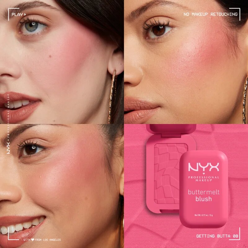 NYX Professional Makeup Buttermelt Blush púderes arcpír árnyalat 08 Gettin Butta 5 g