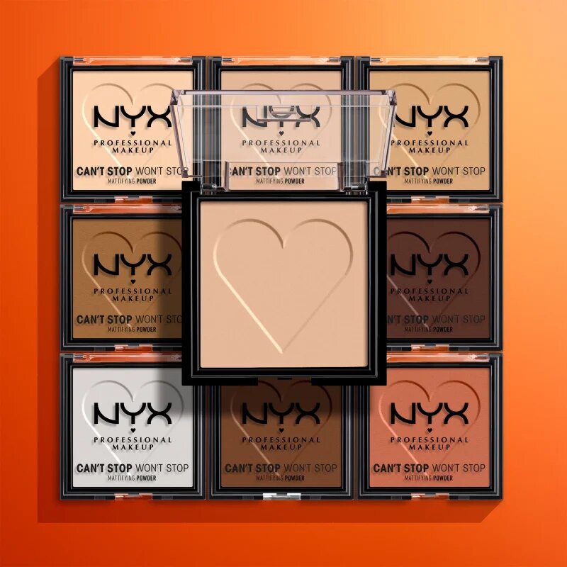 NYX Professional Makeup Can't Stop Won't Stop Mattifying Powder mattító púder árnyalat 02 Light 6 g
